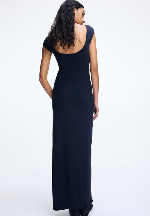H&M - Draped bodycon dress - navy blue