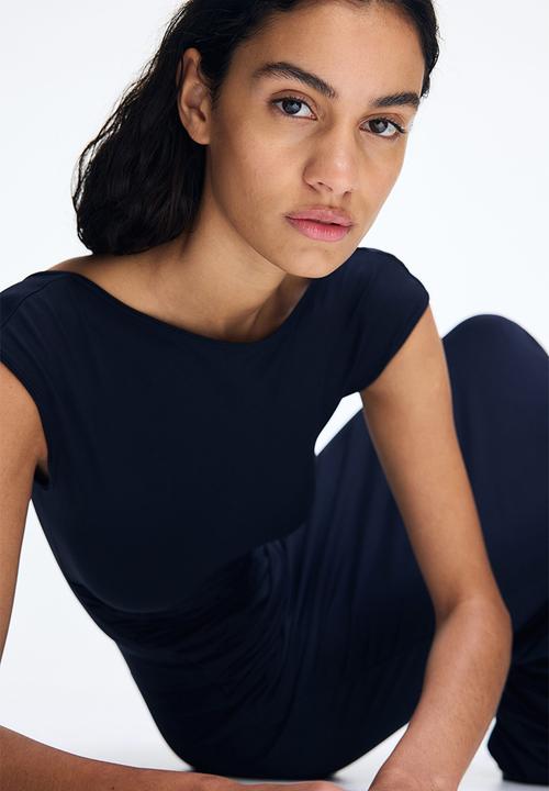 H&M - Draped bodycon dress - navy blue