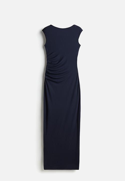 H&M - Draped bodycon dress - navy blue