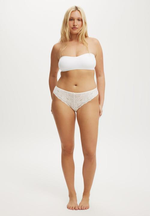 Cotton On - Everyday All Over Lace Cheeky Brief - Cream