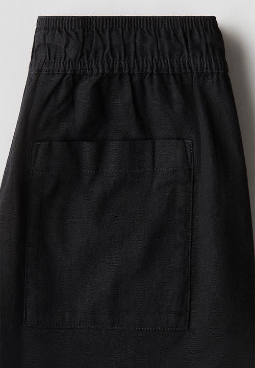 H&M - Linen-blend trousers - black