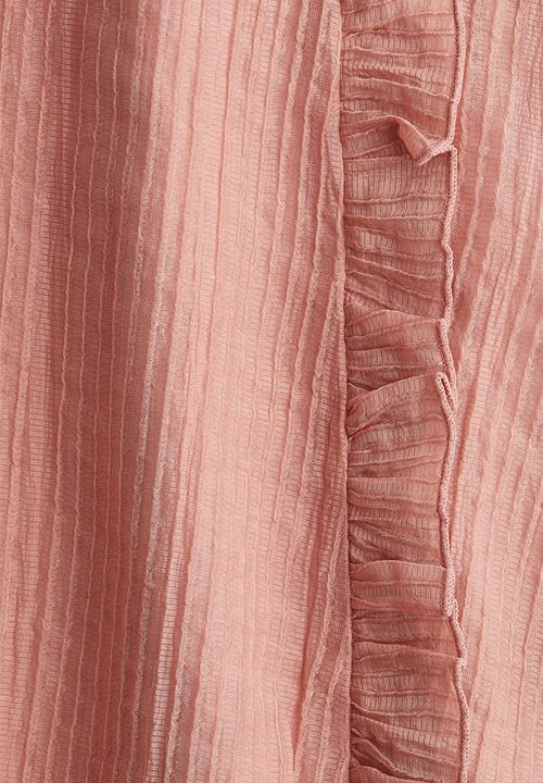 H&M - Frill-detail dress - dusty pink