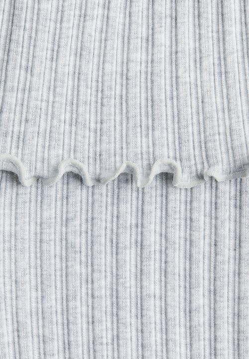 H&M - Flared jersey trousers - light grey