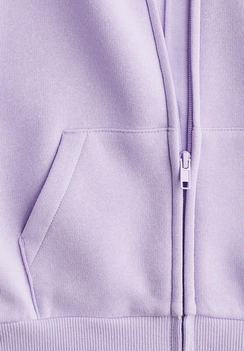 H&M - Oversized zip-through hoodie - light purple