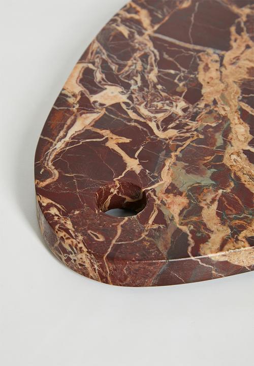Sixth Floor - Irregular shaped marble platter - Brown