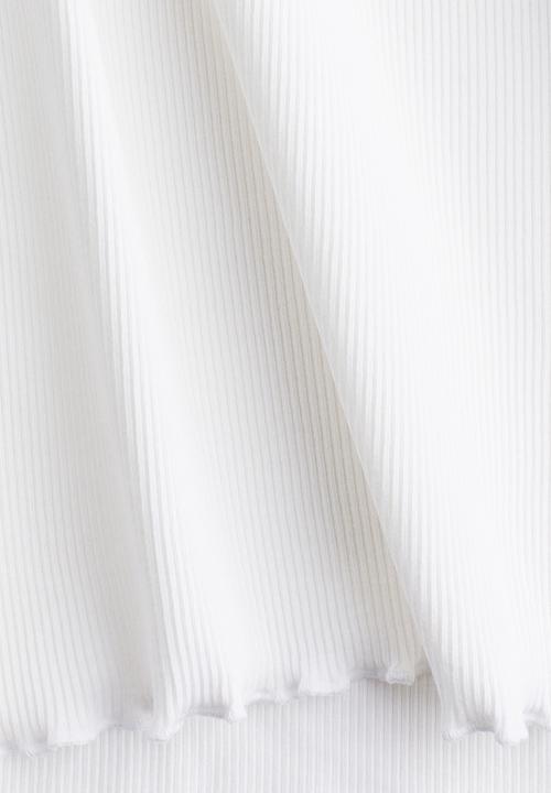 H&M - Overlock-detail t-shirt - white
