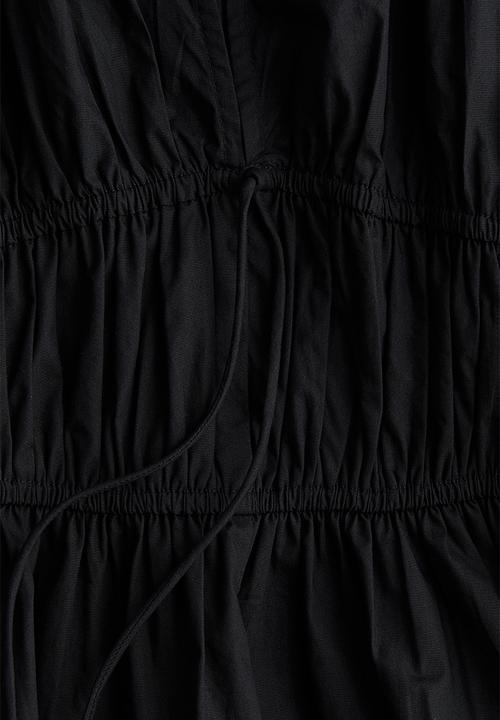 H&M - Drawstring poplin blouse - black