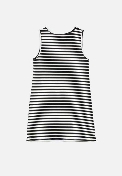 Pop Candy - Striped dress - black & white