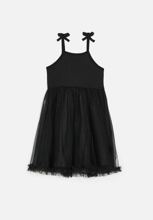 Pop Candy - Shoulder tie dress - black