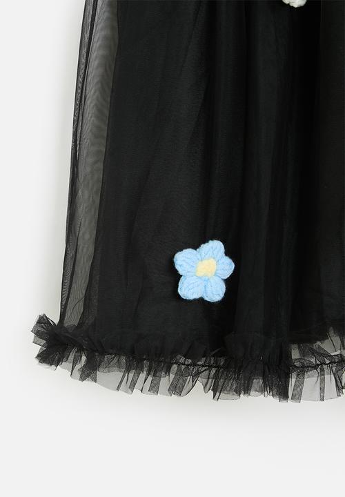 Pop Candy - Shoulder tie dress - black