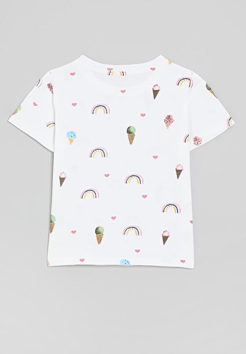 Pop Candy - Applique crew neck tee - multi