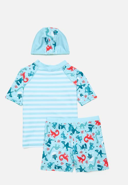 Pop Candy - 3 Piece swimset - sky blue/multi