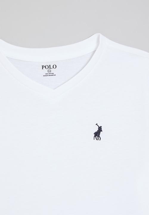 POLO - Core boys james v neck tee - white