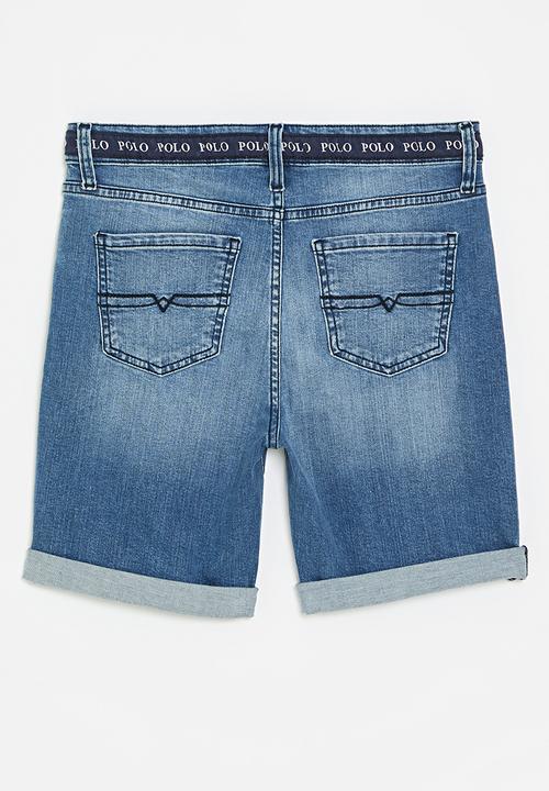 POLO - Boys jake denim short - light wash