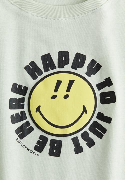 H&M - Printed t-shirt - light green smileyworld®