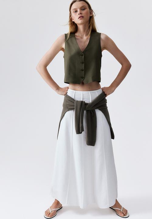 H&M - Tailored suit waistcoat - dark khaki green
