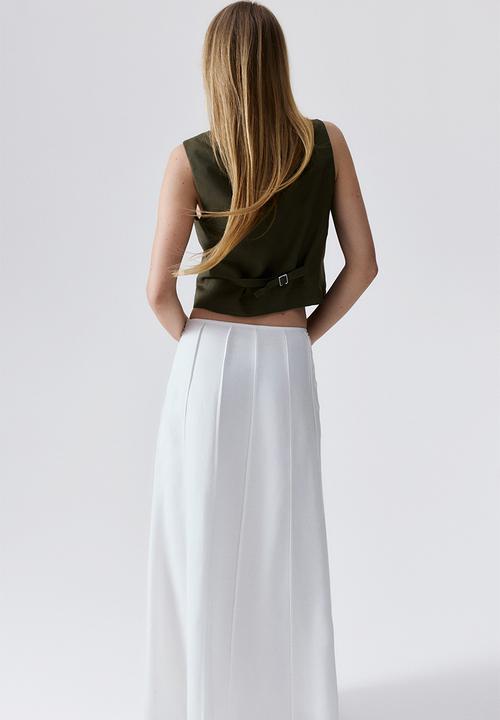 H&M - Tailored suit waistcoat - dark khaki green
