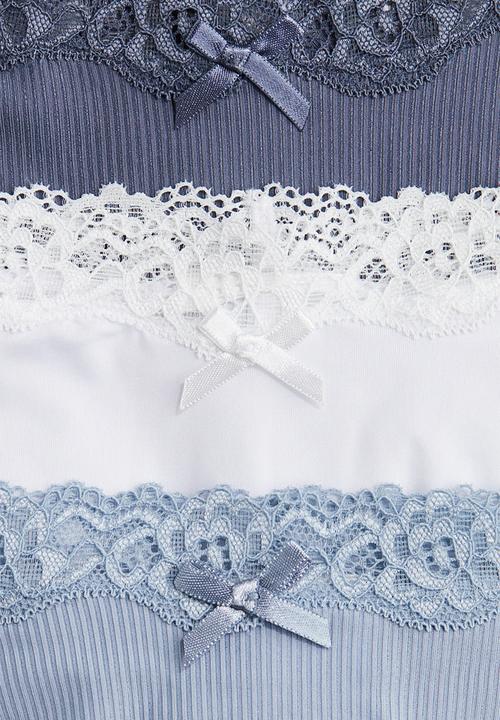 H&M - 3-Pack microfibre and lace brazilian briefs - multi