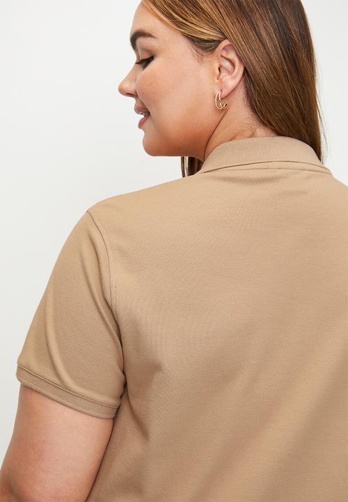 POLO - Plus wmn margot ss golfer - taupe