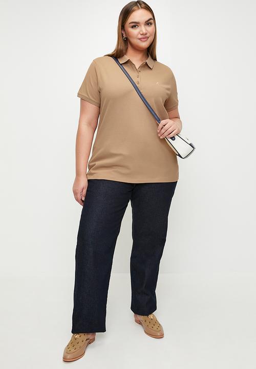 POLO - Plus wmn margot ss golfer - taupe