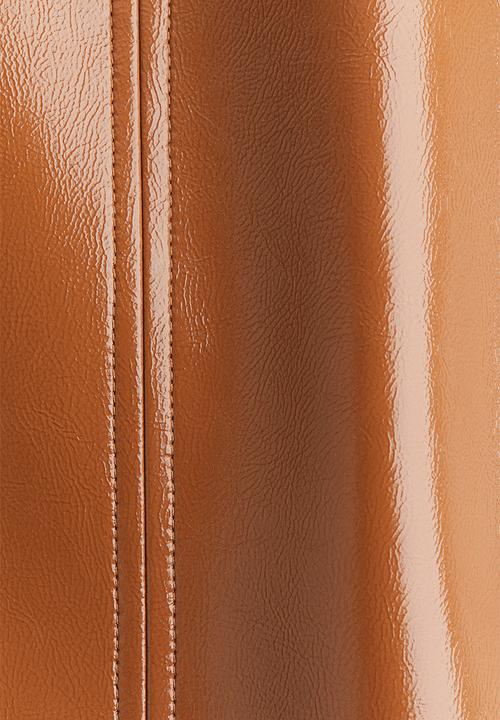 H&M - Coated pencil skirt -  brown