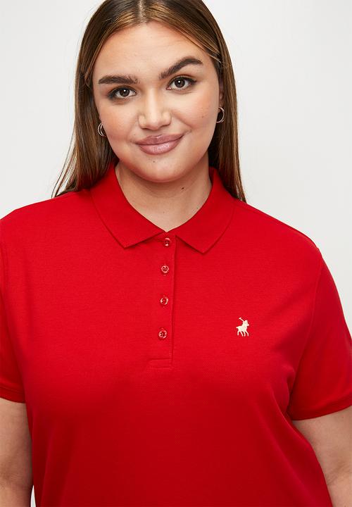 POLO - Plus wmn margot short sleeve golfer - red