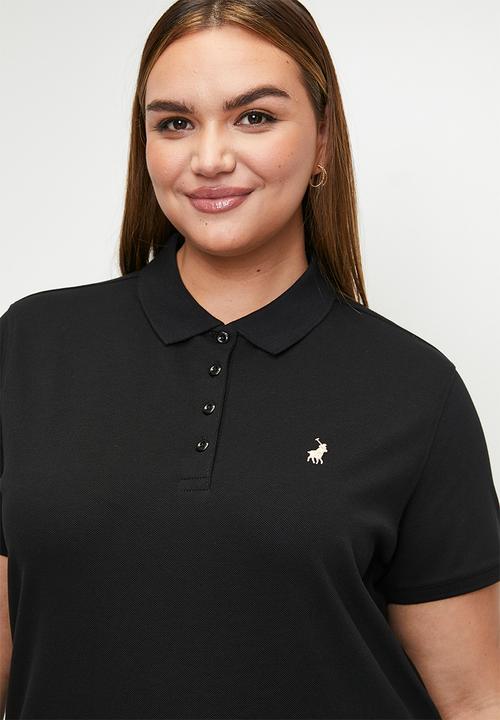 POLO - Plus wmn margot short sleeve golfer - black