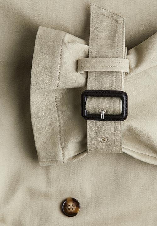H&M - Belted trench coat - light beige