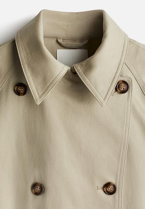 H&M - Belted trench coat - light beige