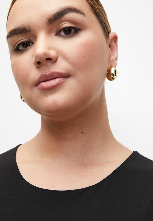 Tessa Design - Genevieve dome shaped stud earrings - gold