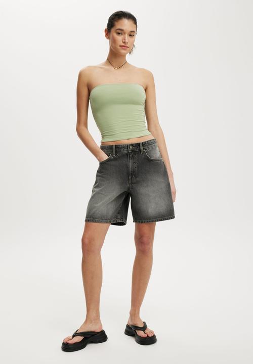 Cotton On - Relaxed denim short -  jaggar black