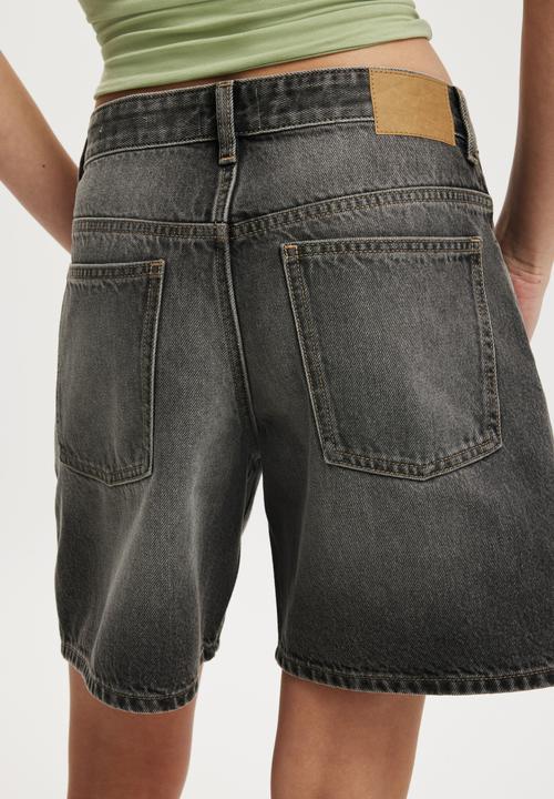 Cotton On - Relaxed denim short -  jaggar black