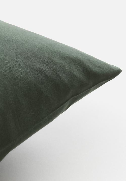 H&M - Cotton pillowcase -  forest green
