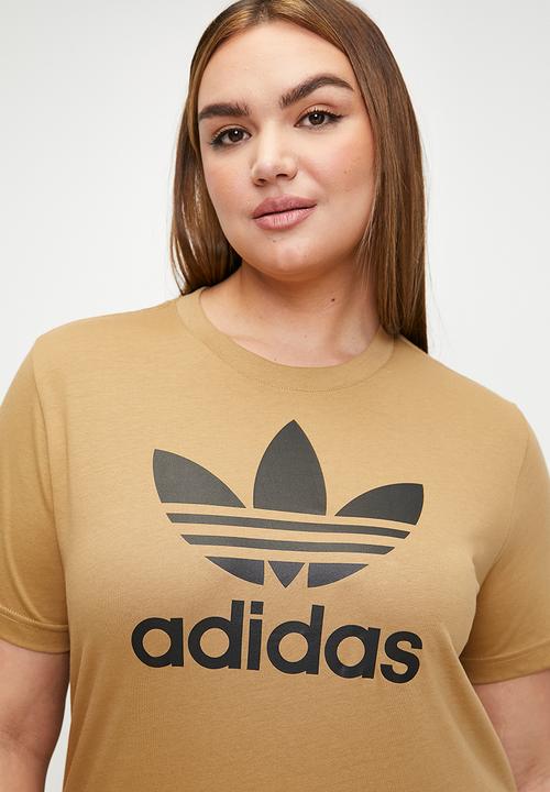 adidas Originals - Plus trefoil tee w - brown
