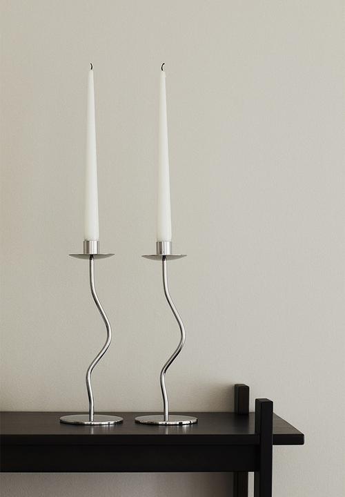 H&M - Metal candlestick - silver-coloured