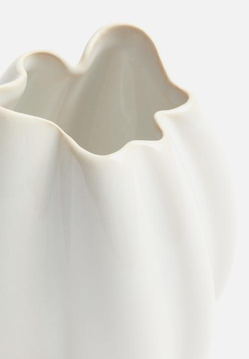 H&M - Small stoneware vase - white