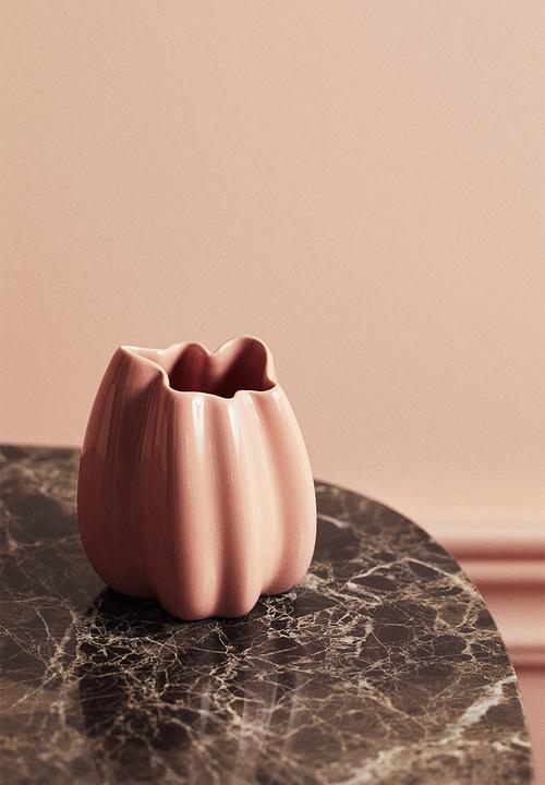 H&M - Small stoneware vase - pink