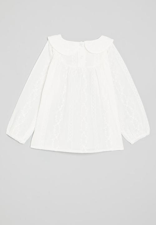 Pop Candy - Peter pan collar shirt - white