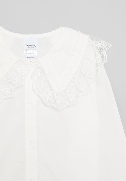 Pop Candy - Peter pan collar shirt - white