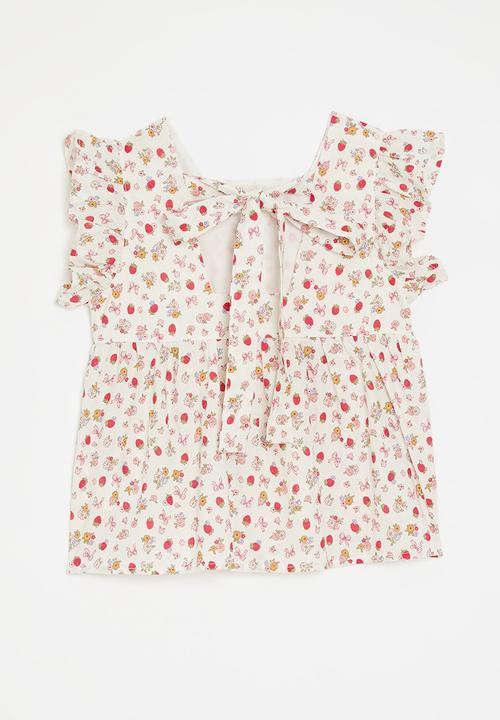 Pop Candy - Floral back tie top - multi