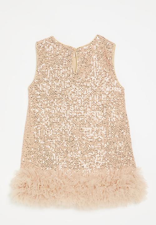 Pop Candy - Sequined dress - almond