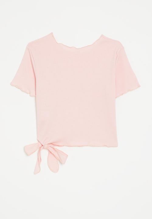 Pop Candy - Knot tie tee - pink