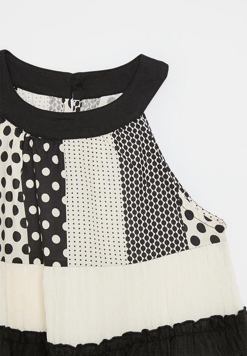 Pop Candy - Textured dress - black & white