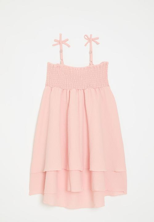 Pop Candy - Shoulder tie strap dress - pink