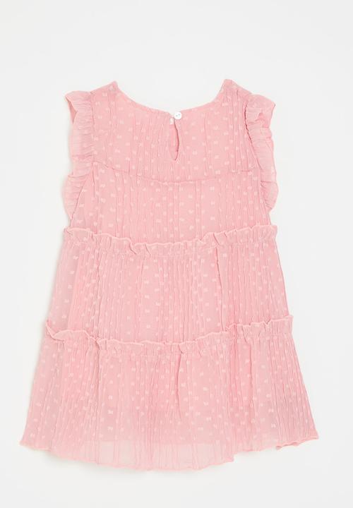 Pop Candy - Tiered mesh dress - pink