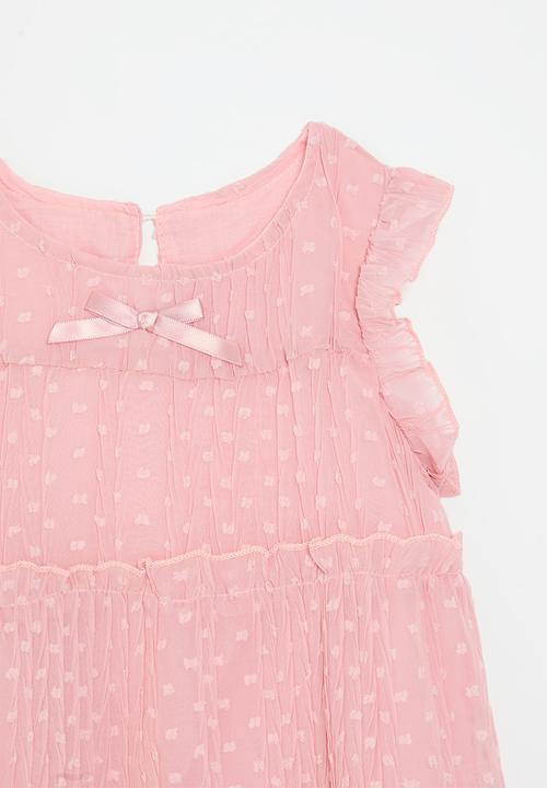 Pop Candy - Tiered mesh dress - pink