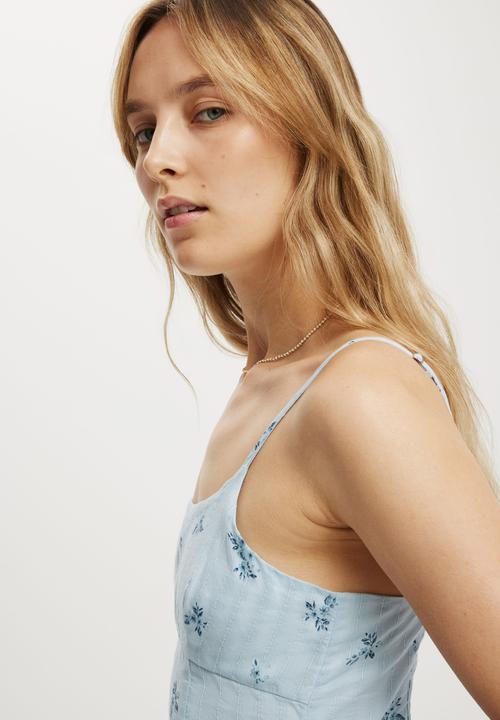 Cotton On - Alexis seamed midi dress - Alyssa Ditsy Blue