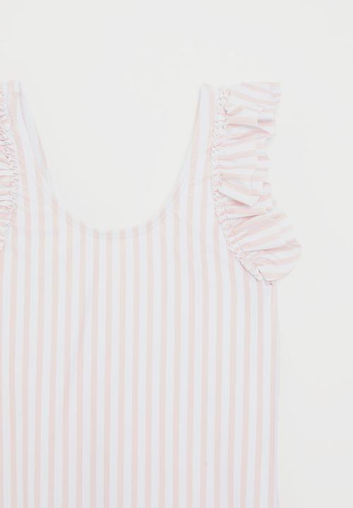 Pop Candy - Striped swimsuit - pink & white