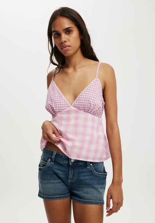 キャミソール epine gingham check fit pants & camisole original.jpg