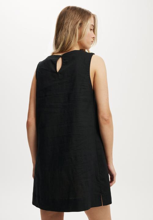 Cotton On - Haven sleeveless mini tank dress - black